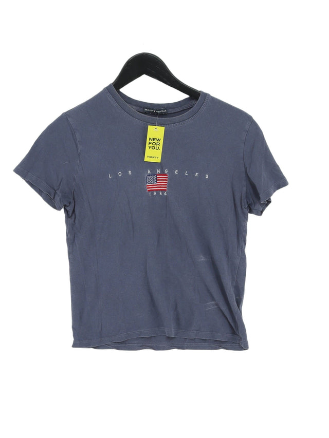 Brandy Melville Women's T-Shirt UK 18 Blue 100% Cotton