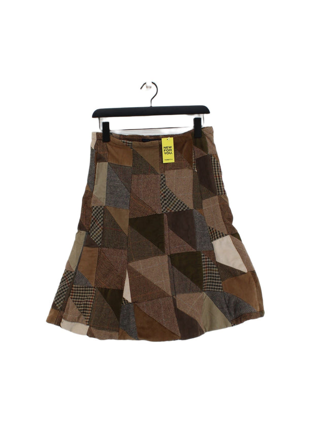 Ralph Lauren Women's Midi Skirt UK 4 Multi Wool with Cotton, Other, Polyester