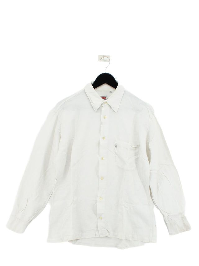 Levi’s Men's Shirt L White Cotton with Viscose