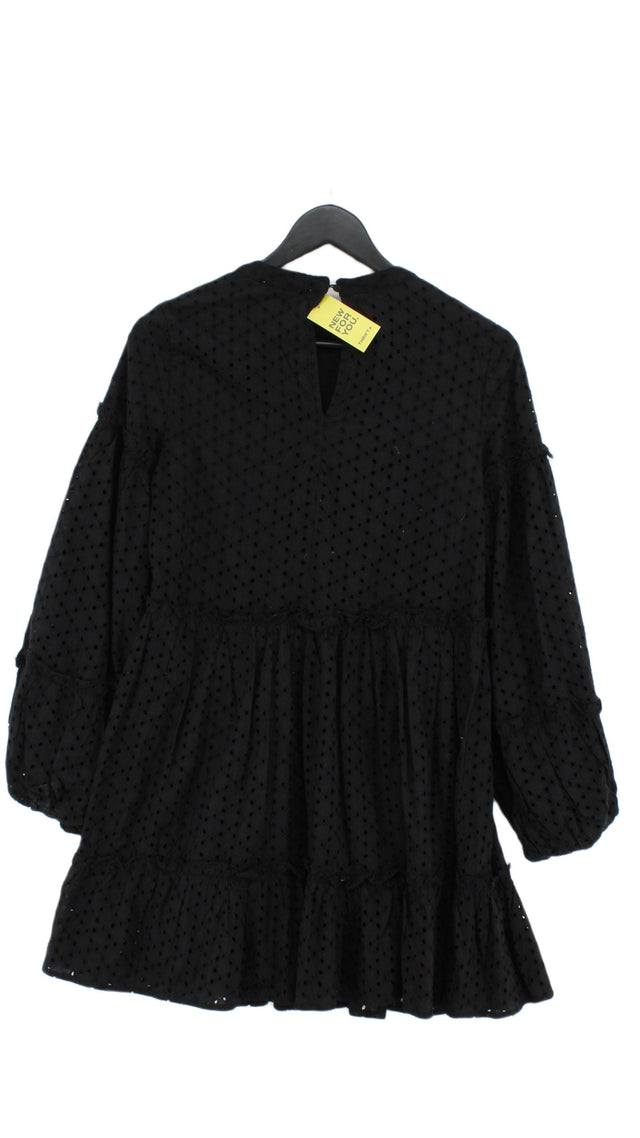 NA-KD Women's Mini Dress UK 6 Black 100% Cotton