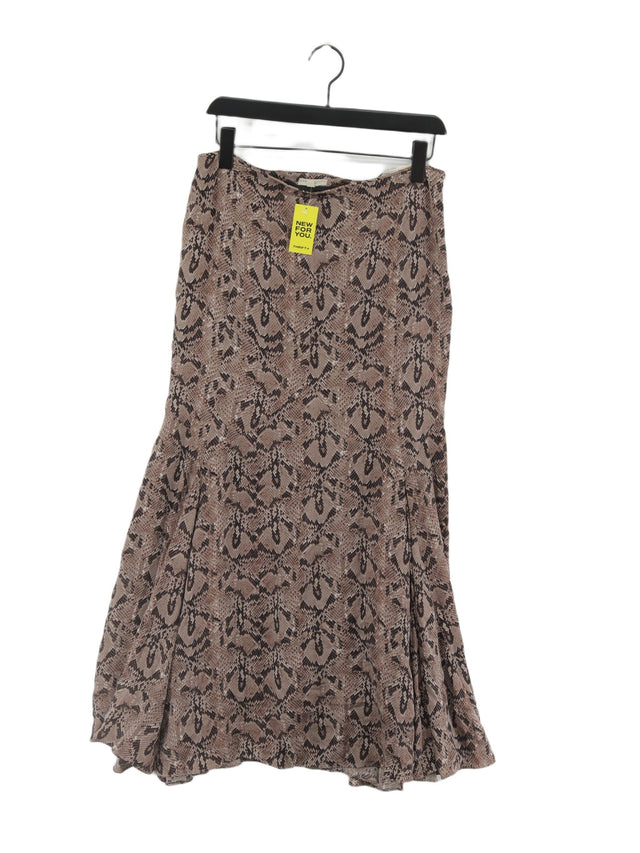 Karen Millen Women's Maxi Skirt UK 12 Brown Elastane with Polyester