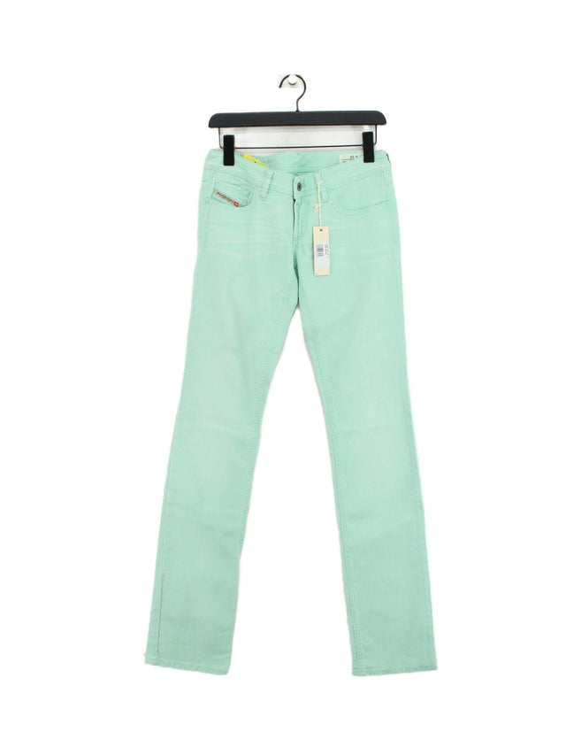 Diesel Women's Jeans W 28 in Green Cotton with Elastane