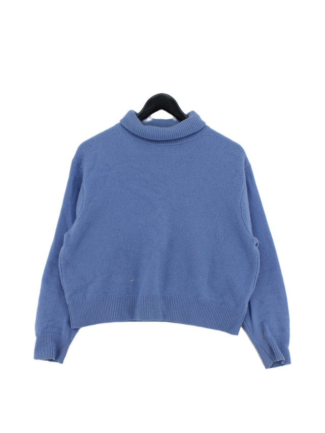 Uniqlo Women's Jumper M Blue 100% Wool