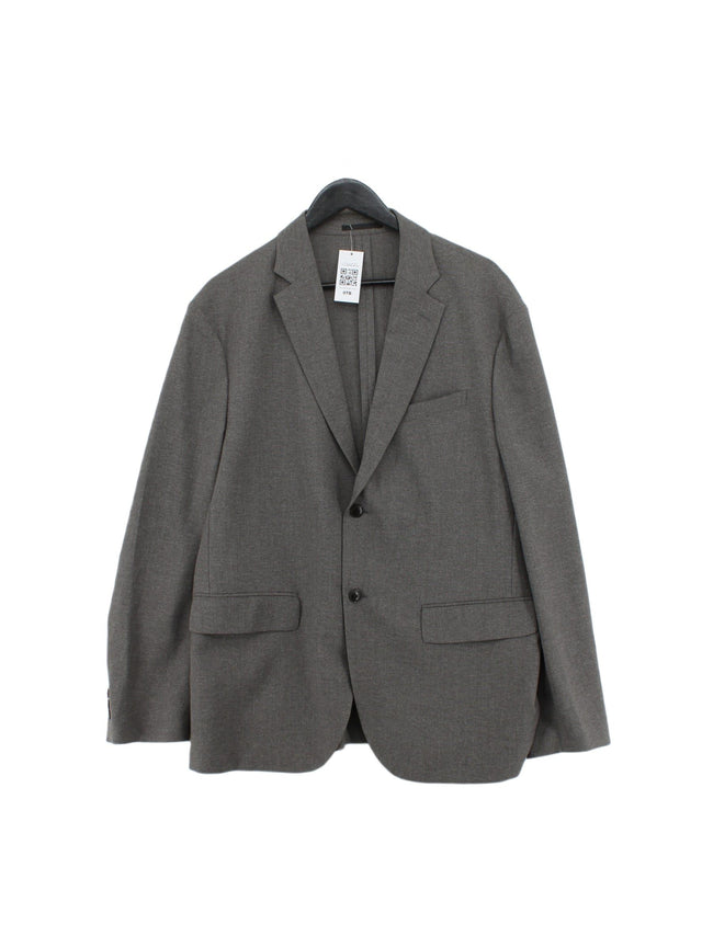 Uniqlo Men's Blazer Chest: 38 in Grey 100% Polyester