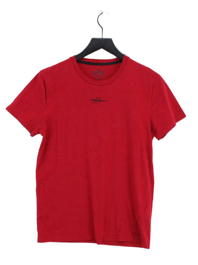 Hollister Men's T-Shirt S Red 100% Cotton