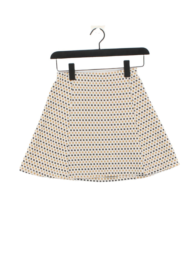 Pull&Bear Women's Mini Skirt S Tan Cotton with Elastane, Polyester