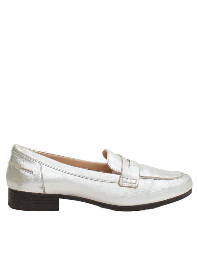 Clarks Women's Flat Shoes UK 6 Silver 100% Other