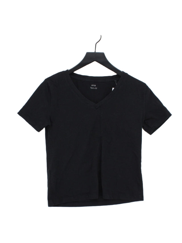 MNG Women's T-Shirt S Black 100% Cotton