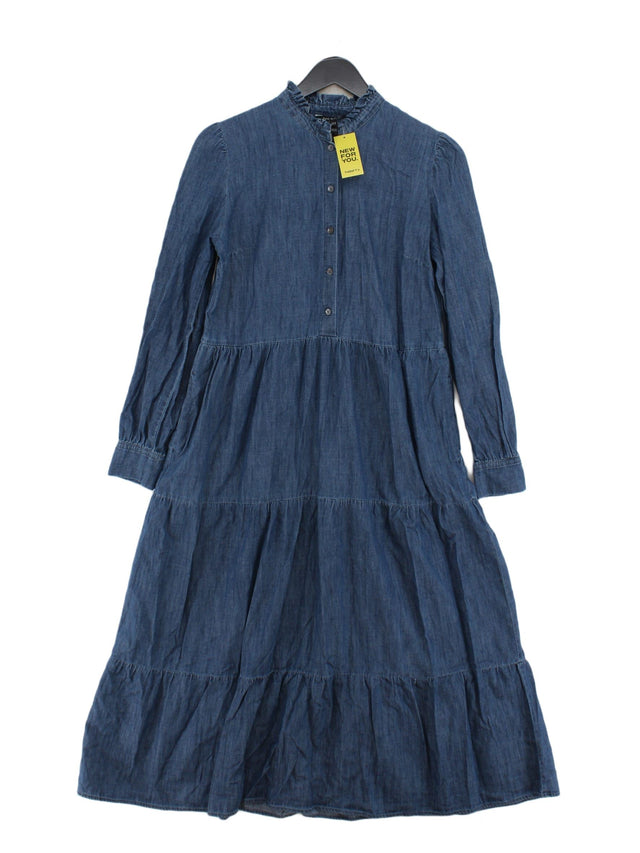 Baukjen Women's Maxi Dress UK 8 Blue 100% Cotton