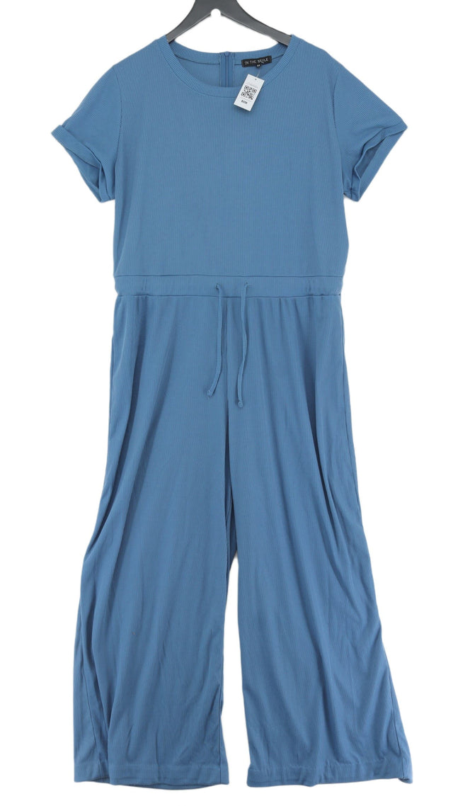 In The Style Women's Jumpsuit UK 22 Blue Cotton with Polyester, Spandex