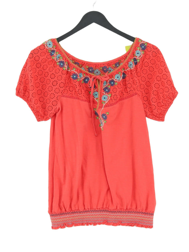 Next Women's Top UK 10 Pink 100% Cotton