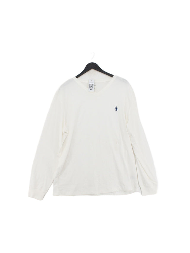 Ralph Lauren Men's T-Shirt L White 100% Cotton