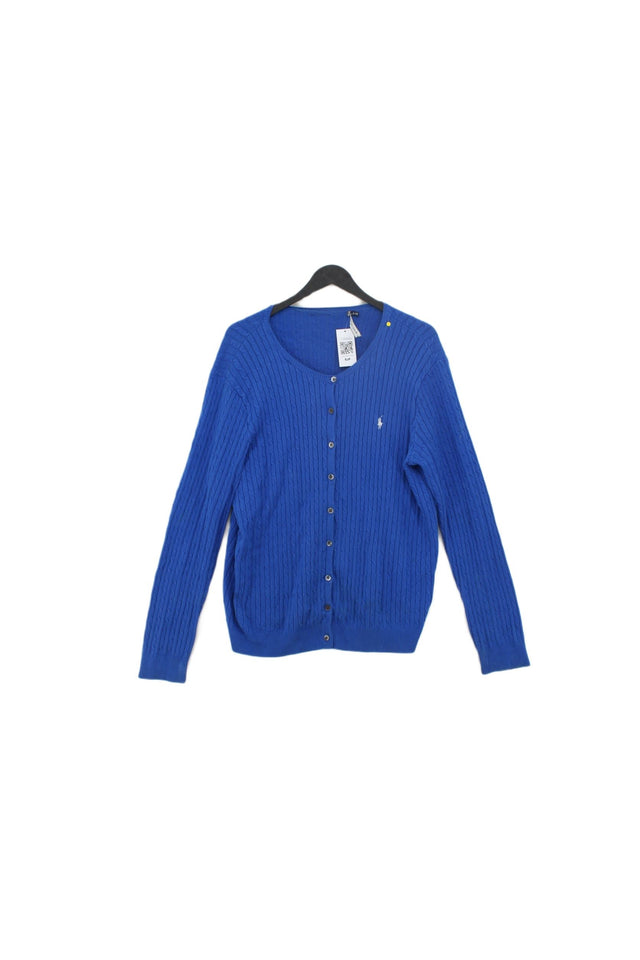 Ralph Lauren Women's Cardigan XL Blue 100% Cotton
