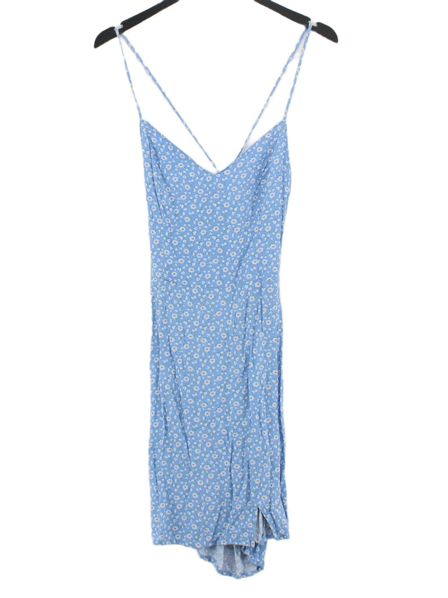Hollister Women's Midi Dress S Blue Viscose with Polyester