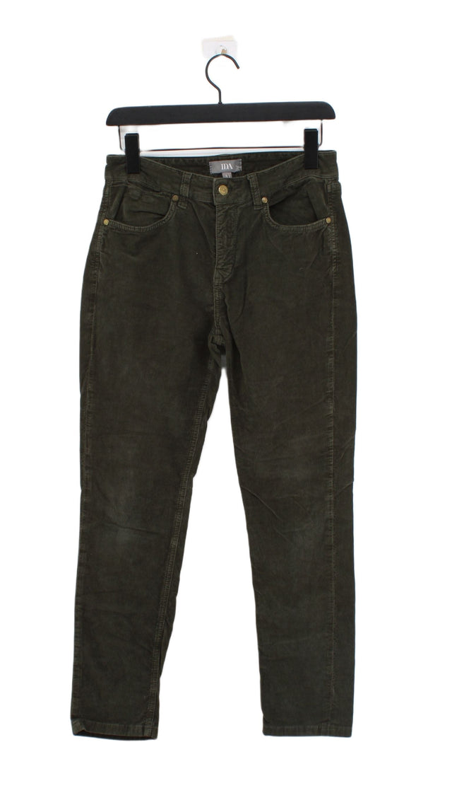 Ida Women's Jeans W 28 in Green Cotton with Elastane