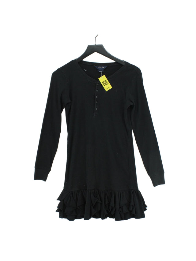 Ralph Lauren Women's Mini Dress M Black 100% Cotton