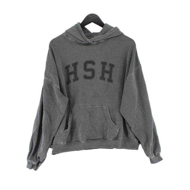 Hush Women's Hoodie S Grey 100% Cotton