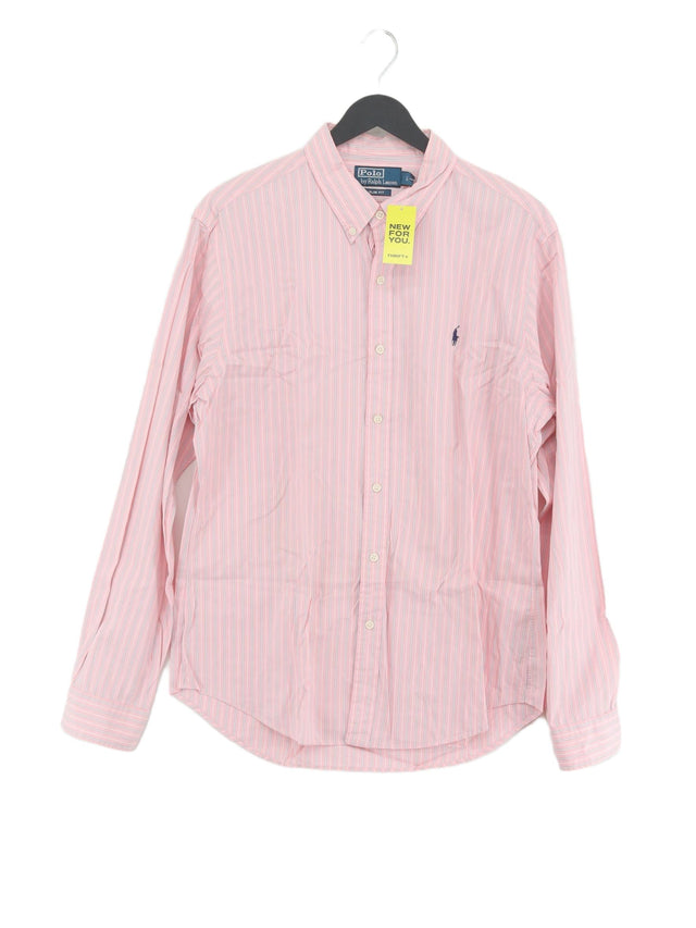 Ralph Lauren Men's Shirt L Pink 100% Cotton