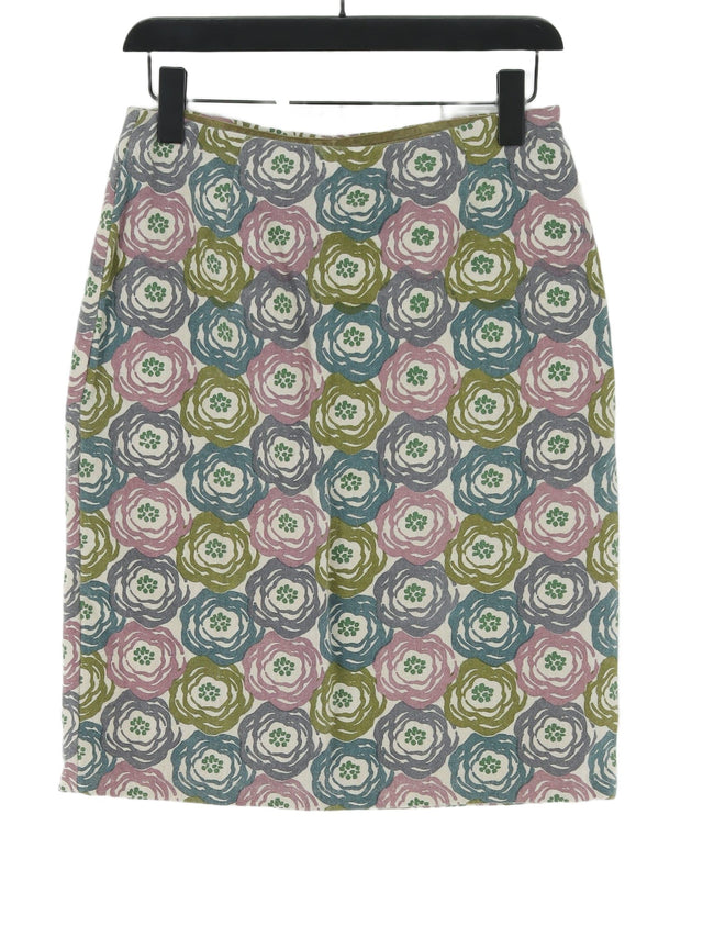 Seasalt Women's Midi Skirt UK 10 Multi Wool with Nylon, Polyester, Viscose