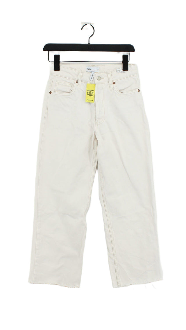 Zara Women's Jeans UK 4 White 100% Cotton
