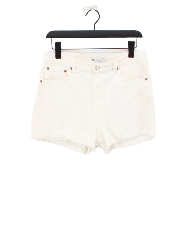 Zara Women's Shorts UK 12 White 100% Other