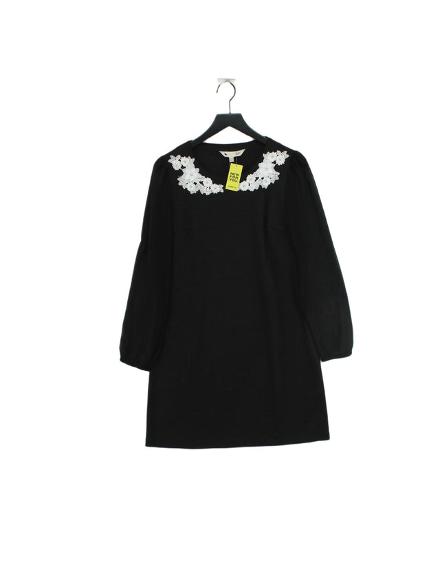 Yumi Women's Midi Dress UK 10 Black Polyester with Elastane