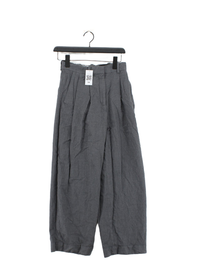 COS Women's Trousers UK 6 Grey 100% Wool