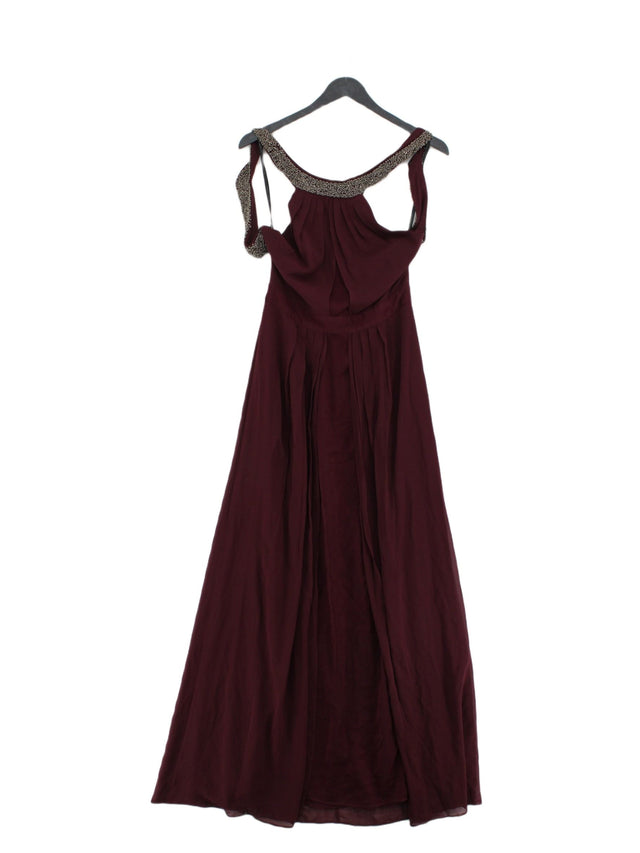 Warehouse Women's Maxi Dress UK 10 Red 100% Polyester