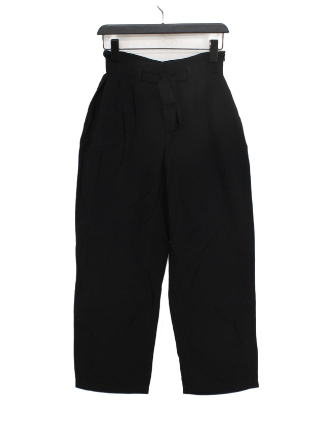 Whistles Women's Suit Trousers UK 8 Black Viscose with Polyamide