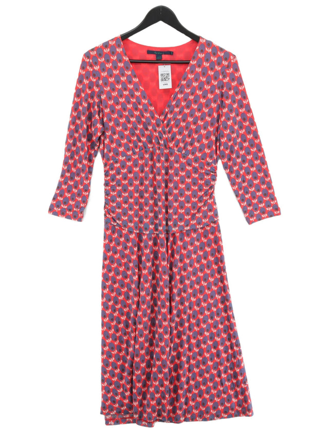 Boden Women's Midi Dress UK 12 Red 100% Lyocell Modal