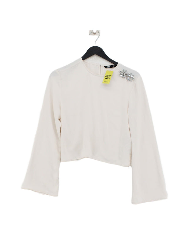 Zara Women's Blouse S White 100% Polyester