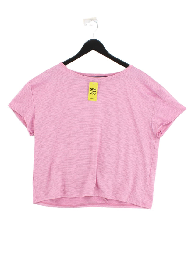 Under Armour Women's T-Shirt L Pink 100% Elastane