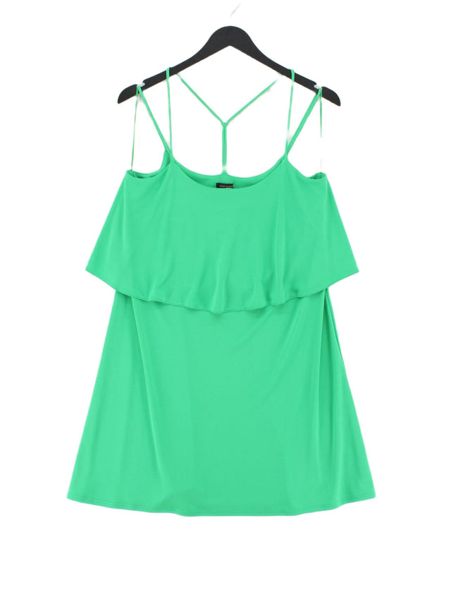 River Island Women's Mini Dress UK 8 Green 100% Polyester