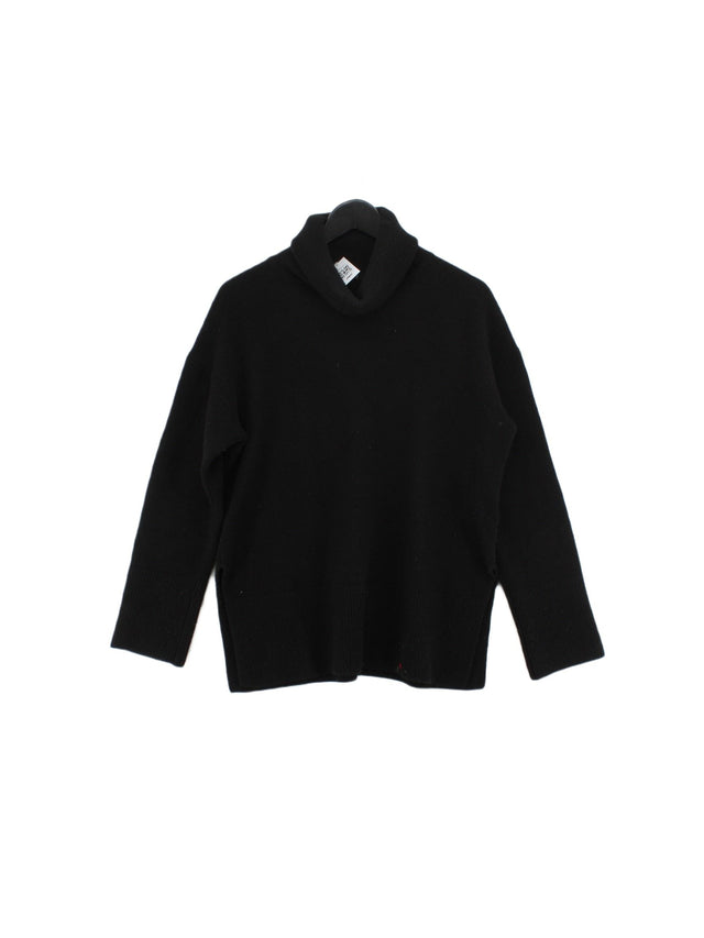 Massimo Dutti Women's Jumper M Black Cashmere with Wool