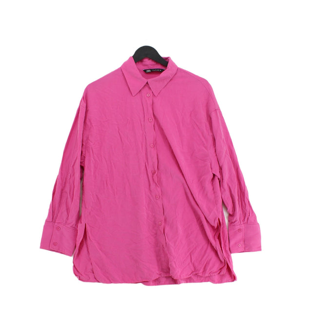 Zara Women's Shirt S Pink 100% Lyocell Modal