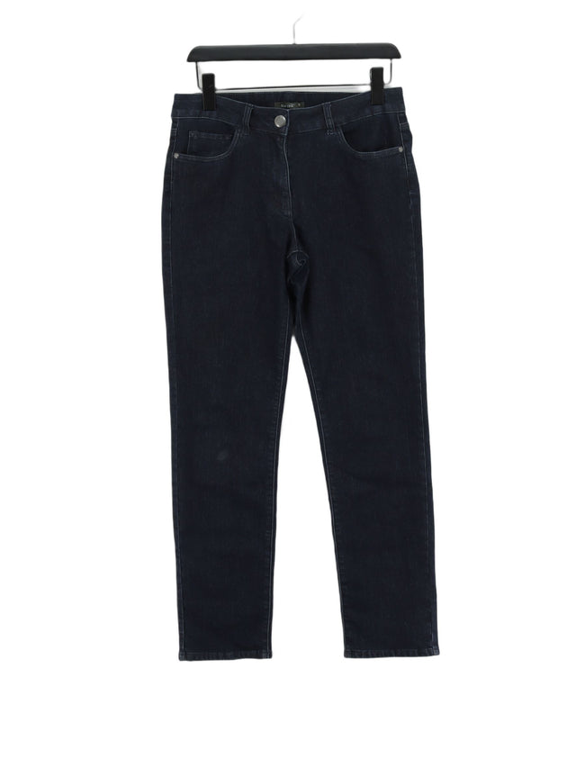 Bonmarche Women's Jeans UK 12 Blue Cotton with Elastane, Polyester