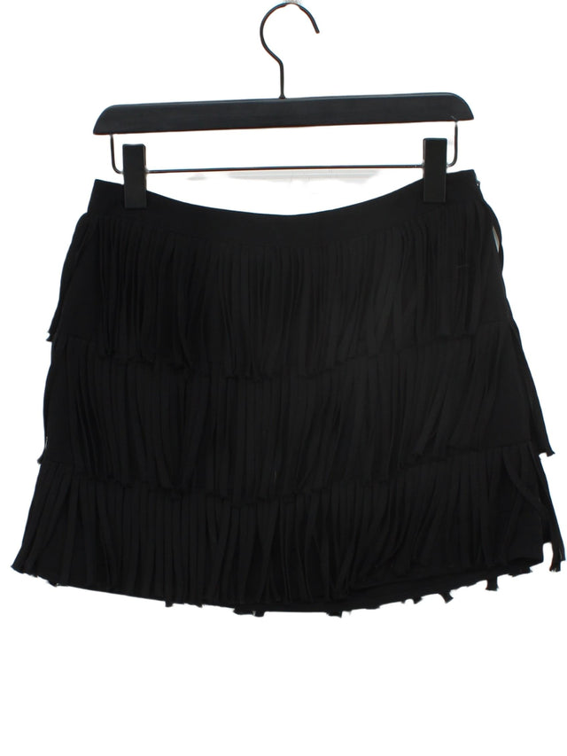 Zara Women's Mini Skirt M Black 100% Polyester