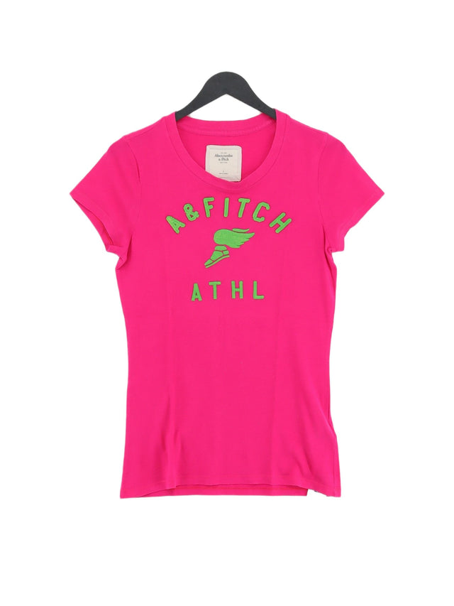 Abercrombie & Fitch Women's T-Shirt L Pink 100% Cotton
