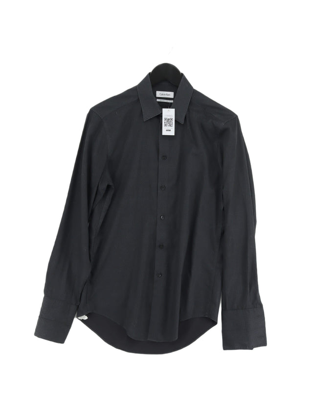 Calvin Klein Men's Shirt S Black 100% Cotton
