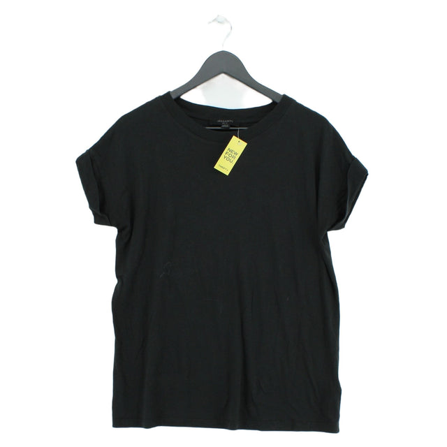 AllSaints Women's T-Shirt XS Black 100% Cotton