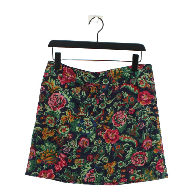 Monsoon Women's Midi Skirt UK 12 Multi Cotton with Viscose