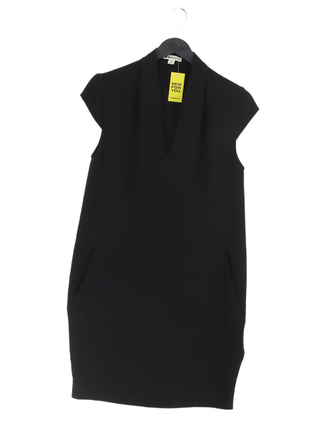 Whistles Women's Midi Dress UK 6 Black 100% Polyester