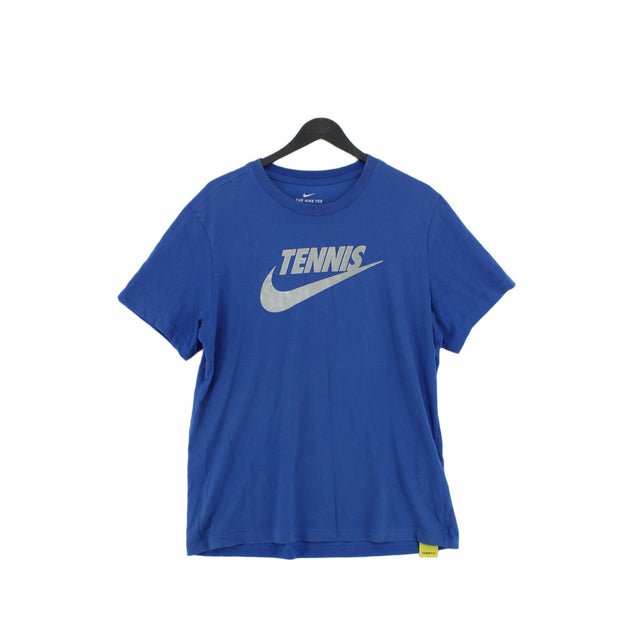 Nike Men's T-Shirt L Blue 100% Cotton