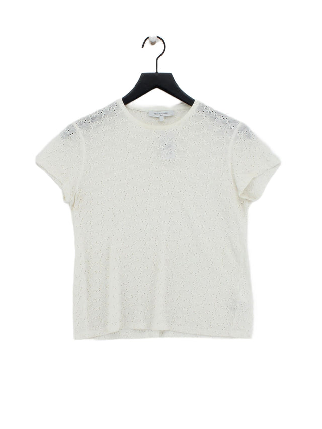 Gerard Darel Women's T-Shirt XS White 100% Linen