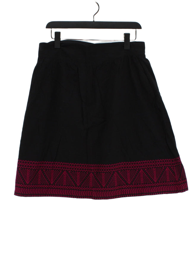 John Lewis Women's Midi Skirt UK 16 Black 100% Cotton