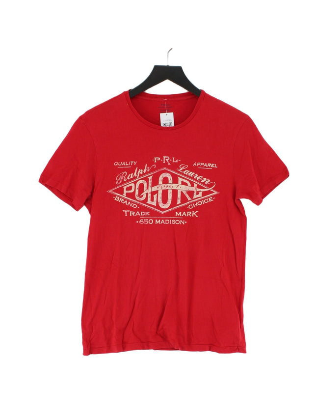 Ralph Lauren Men's T-Shirt M Red 100% Cotton