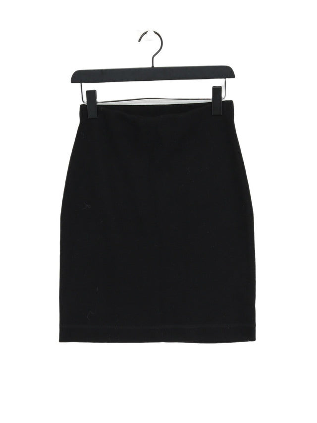 Marella Women's Midi Skirt S Black Wool with Cotton