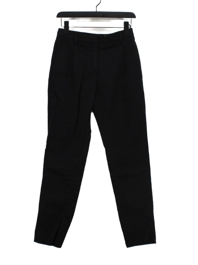 Valentino Women's Trousers W 28 in Black Wool with Elastane, Silk