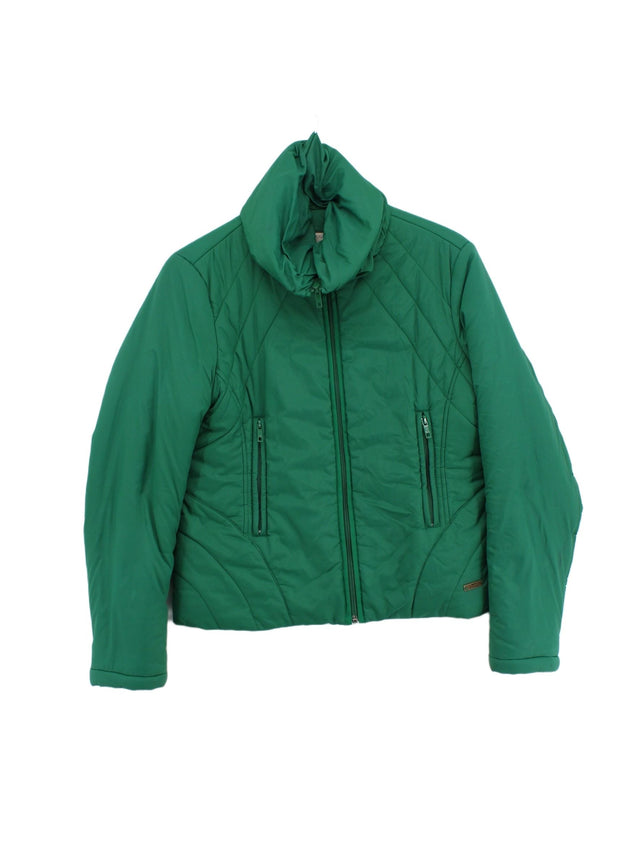 Thomas Burberry Women's Coat M Green 100% Nylon