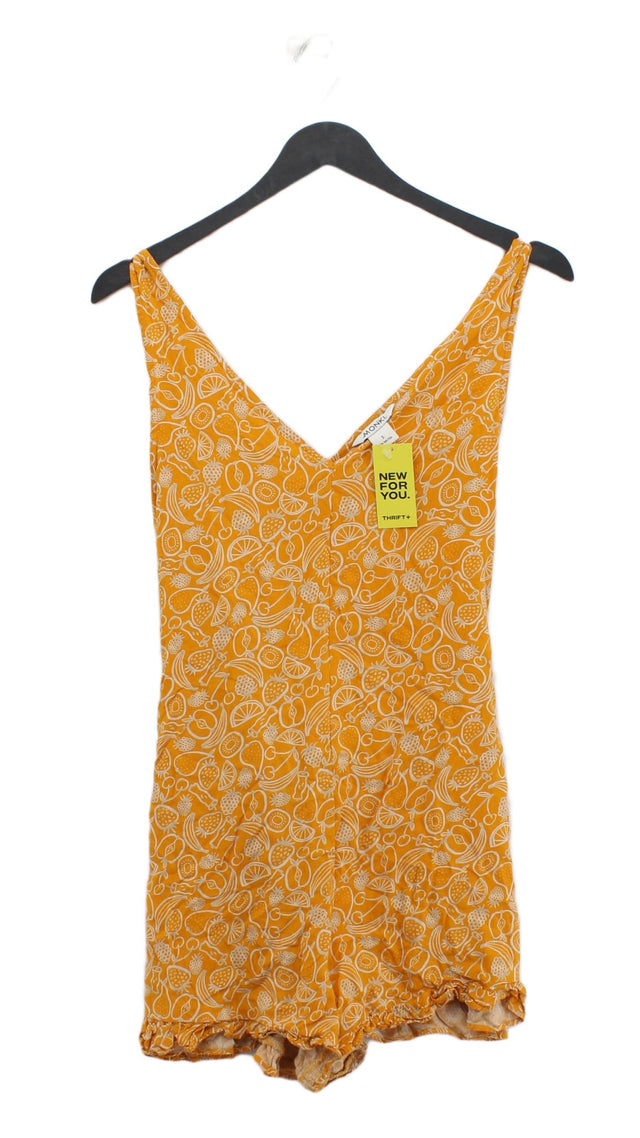 Monki Women's Playsuit S Yellow 100% Viscose